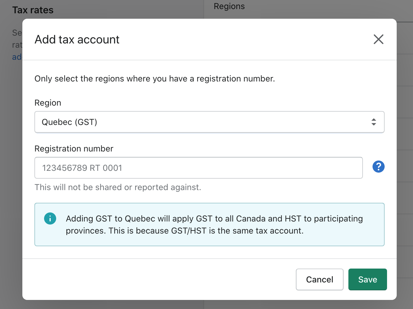 Setup Tax Rates in Shopify